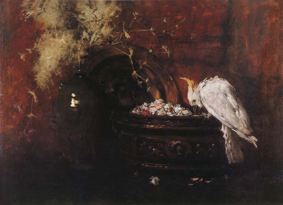 Still life and parrot